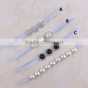 Factory Price!! Glitter Pearls Rhinestone Sash for Wedding Party / Ladies Luxury Wedding Dresses Belts Lady Dress thumbnail-2