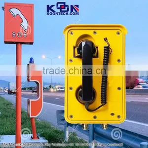 Smart Home Modules Manufacturer Yellow Telephone Booth KNSP-10 Auto-dial Weatherproof Emergency Telephone thumbnail-1