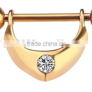 Hot Sale Wholesale Price Gold Plated Nipple Ring thumbnail-1