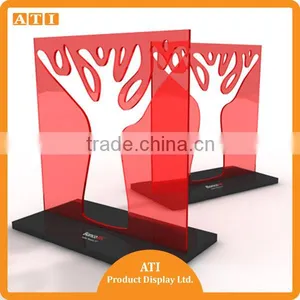 Factory Factory Price Red Clear Acrylic Signage Tree Display Stand thumbnail-2