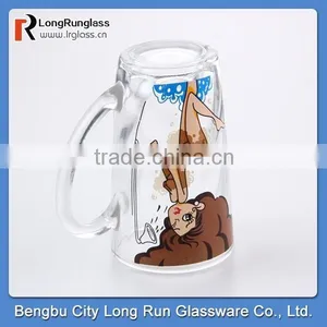 LongRun 360ml Hot New Products for 2015 Promotional Drinking Glass Mug Handle With Customer's Logo thumbnail-5