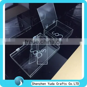 Clear Acrylic Display Box With Hanging Lid Clear Perspex Boxes thumbnail-1