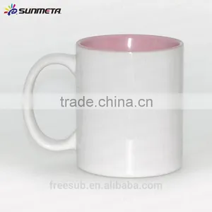 Sunmeta Factory Supply 11oz Inner and Handle Color Ceramic Sublimation Mugs (SKB03) thumbnail-4
