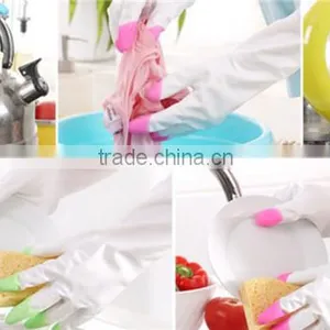 Explosions Waterproof Single Leather Hot Washing Laundry Chores of Daily Household LaTeX Rubber Gloves thumbnail-6
