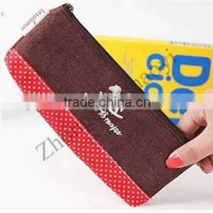 Lovely Canvas Student Storage Zipper Pencil Case Bag thumbnail-4