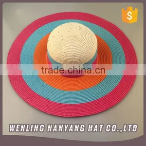 Fashion Summer Beach Hat Wide Large Brim Floppy Sun Hat Straw Cap thumbnail-1