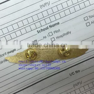 Zinc Alloy Metal Wing Bagdes,gold Pilot Wing Lapel Pins, Wing Emblem thumbnail-2
