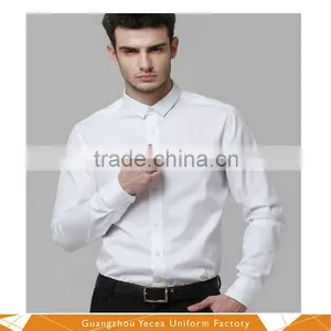 2016 Summer Soft Short Sleeves Polyester/cotton Button Brief Office Shirt for Mature Men Wholesale Logo Pringting thumbnail-4