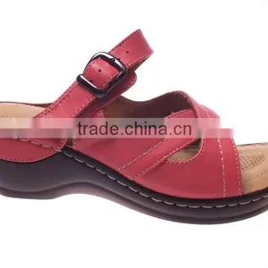 PU Ladies Shoes Comfortable Sole Slipper With Metal Buckle Decoration thumbnail-1