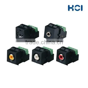RCA S-Video TRS 3.5mm Stereo Audio to Screw Terminal A/V Jack thumbnail-3