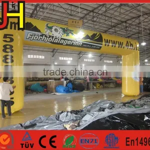 Yellow Inflatable Gate, Inflatable Arch Rental, Cheap Promotion Finish Line thumbnail-3