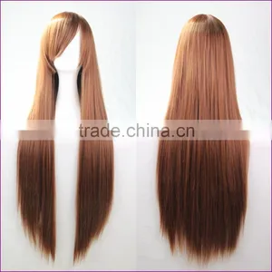 Hot 10cm Long Wig Carve Women Straight Party Wigs Cheap Synthetic Wigs Blonde Red Black Brown Blue Cosplay Wig Zaivat Vypremlyat thumbnail-2