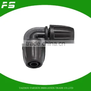 Lock Type Irrigation Fitting Elbow Connector For DN8/11 Irrigation Hose thumbnail-1