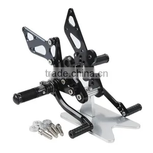 Black CNC Front Foot Pegs Set For Suzuki GSXR1300 Hayabusa 1999-2014 08 10 11 13 thumbnail-1
