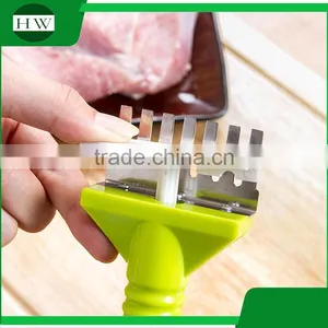 Kitchen Accessories Tool Hanging Long Handle Manual Plastic Stainless Steel Meat Needle Hammer Tenderizer thumbnail-5