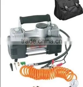 H50213 New 12V Double-Cylinder Car Inflatable Pump Air Compressor Tire Inflators Tool thumbnail-1
