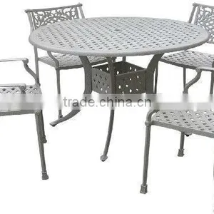 Cast Aluminum Dining Table and Chairs 18333 thumbnail-1
