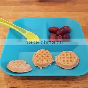 100% BPA Free Microwaveable Dishwasher Safe Silicone Plates For Baby&Kids&Children thumbnail-1