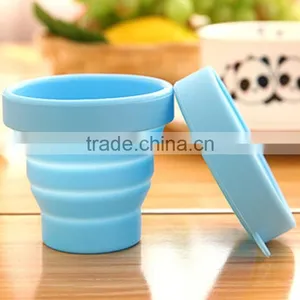 2015 Hot Sell Customized Silicone Coffee Foldable Cup/Easy Carry Silicone Folding Cup thumbnail-4