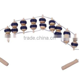 Wooden Wheel Body Back Waist Care Roller Massager thumbnail-2