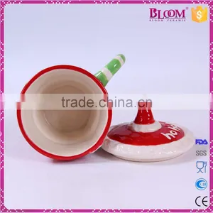 Wholesale Cheap Christmas Gift Ceramic Mug With Lid thumbnail-5