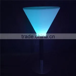 Intelligent Outdoor LED Furniture UV-resistant Glowing Illuminated Rechargeable Interactive LED Table Party LED Cocktail Table thumbnail-6