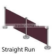 Stainless Steel Queue Barrier Breeze Stand With Advertising Banner thumbnail-3