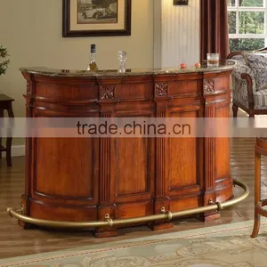 Classic Reproduction Solid Wood Regence Library Bookcase With Writing Table Desk Bureau BF11-05183a thumbnail-5