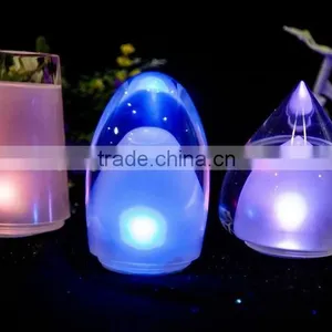 Clear Acrylic Crystal Bar LED RBG Color Changing Table Lamp thumbnail-2
