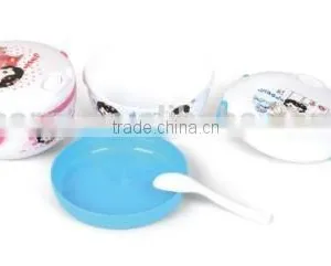 Plastic Small Round Double Lunch Boxes/Insulation Boxes thumbnail-2