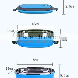 Wholesale Three-layer Stainless Steel Lunch Box and Practical Messtin in Three Color thumbnail-5