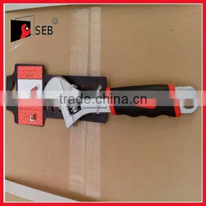 Carbon SteelRubber Handle 10" Adjustable Wrench thumbnail-1