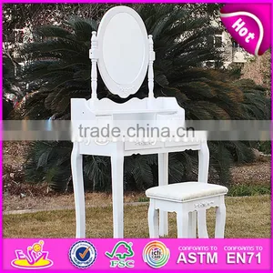 2017 New Design Luxurious Bedroom Solid Wooden Dressing Table With Drawers W08H071 thumbnail-1