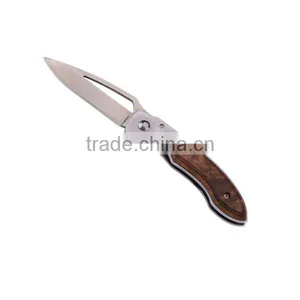 A21-1066 Stainless Steel Straight Edge Pakkawood Handle Folding Knife thumbnail-2