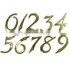 10" Solid Brass House Numbers thumbnail-1