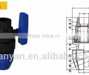 TY High Quality PP Compression Fittings FEMALE TRUE UNION VALVE Eco-friendly Cheap Price Full Size Factory Price List Discount thumbnail-1