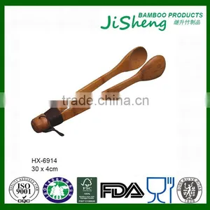 Natural Bamboo Kitchen Food Tong With Rope Handle thumbnail-1