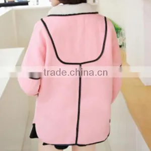 Wholesale Fashion Maternity Clothes Berry&Camel Color Waterfall Maternity Coat thumbnail-3