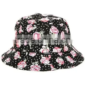 Custom Floral Round Top Bucket Hat thumbnail-3