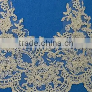 Fasion Wedding Accessories Rhinestone Bridal Veil Lace Trim thumbnail-2