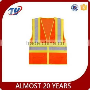 2017 Cheapest Reflective Safety Vest Fluorescent Orange Yellow Lime Green thumbnail-1