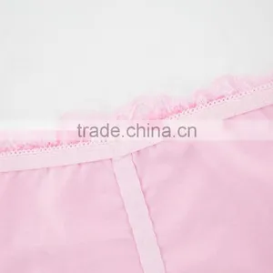 Pink 95% Cotton 5% Spandex With Lace Sexy Fancy Woman Underwear thumbnail-6