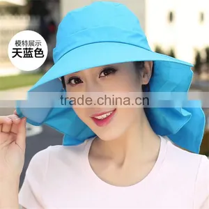 Wholesale Summer Sun Protection Fishing Cap Hat Windproof Sun Hat for Lady thumbnail-1