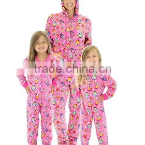 2016 Winter Family Thick Hooded Pajamas With Feet For Adult And Girls thumbnail-1