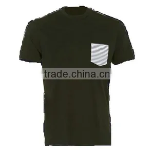 Best Selling Fashionable Unisex Round Neck T-Shirt With Pocket thumbnail-3