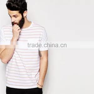 2015 HOYUGO Relaxed Fit Stripe Men's t Shirt With Front Pocket thumbnail-1