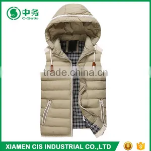 New Item European Style Slim Fit Lightweight Mens Cotton Down Vest for Winter thumbnail-2