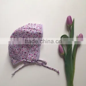 Soft Cotton Reversible Baby Bonnet Hat Handmade Clothing Manufacturers Overseas thumbnail-1