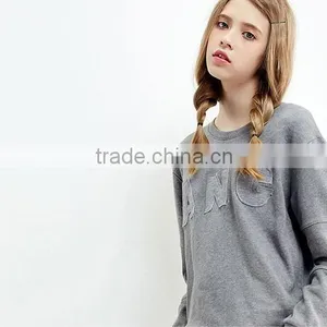 Female Hemp Grey Sets Round Collar Fleece thumbnail-4