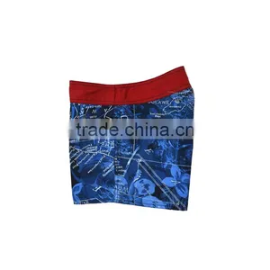 Fashion Side Pockets Denim Printed Board Shorts Denim Dye Shorts thumbnail-3